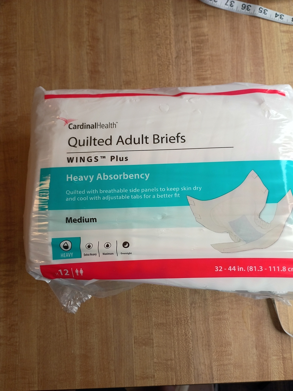 Quilted Adult Briefs - Medium - White